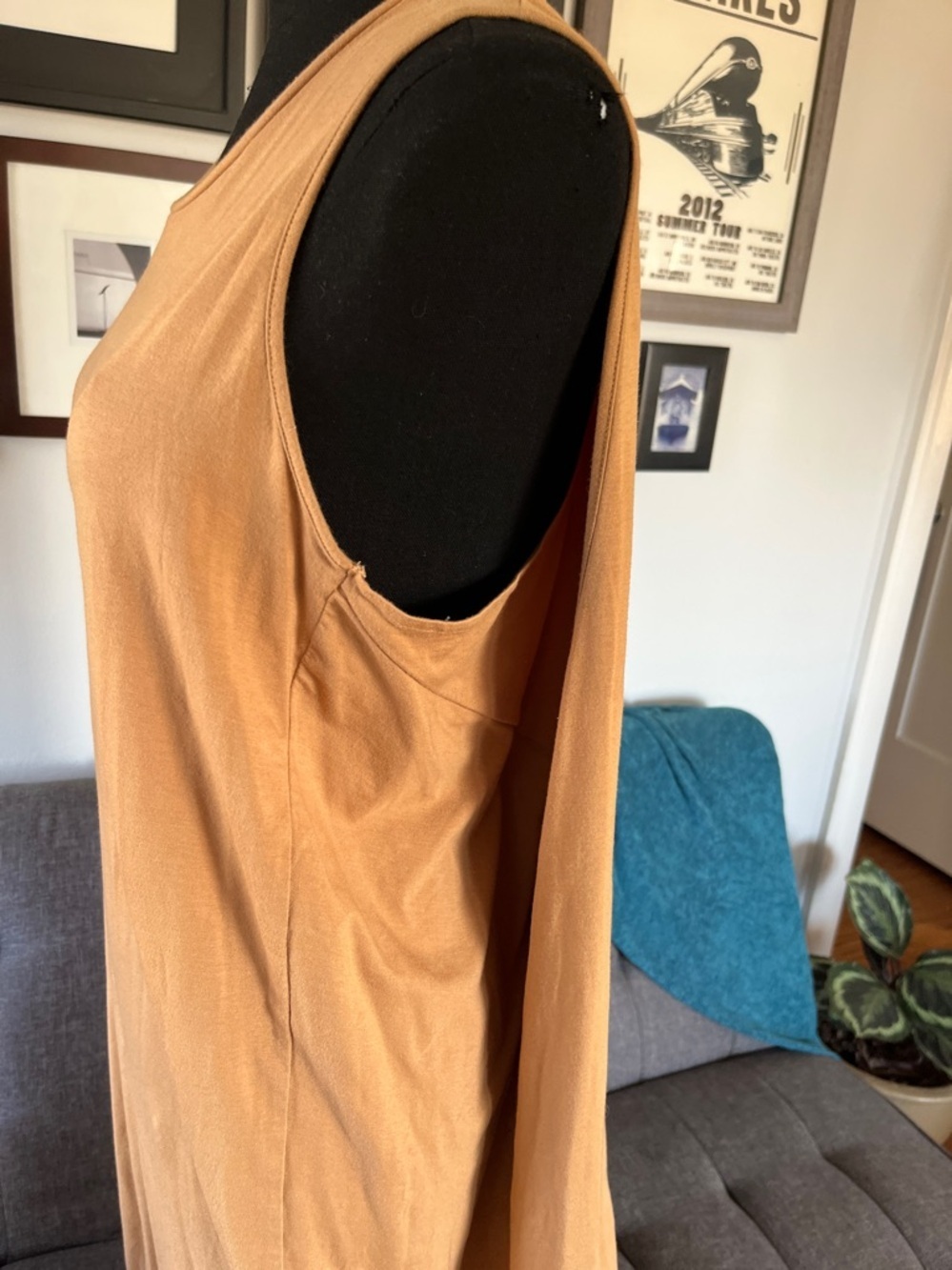 Cuyana Drape Back Warm Brown Maxi dress size XL - Picture 6 of 10